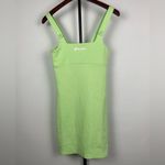 ZARA  x LOTTO Sportswear‎ Light Neon Green Button Tank Mini Dress Photo 2