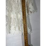 Pretty Angel Floral White Lace Off The Shoulder Crop Tiered Top Sheer Blouse S M Photo 2