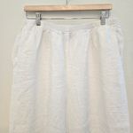 Flax  white linen wide leg cropped pants Lagenlook Minimalist Boho Photo 6
