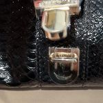 Liz Claiborne black faux alligator look satchel Photo 9