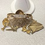 Whimsical Gold Tone Cherub Angel Special Travel Vacation Statement Brooch Pin Photo 1