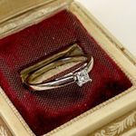 Keepsake Ladies 14k Princess Cut Diamond Ring Sz 8 White Gold 1/5 LSC  Engagement Photo 3