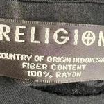 Religion Clothing UK Womens 100% Rayon Black Racerback Tank Top Sz M/12 Grunge Photo 6