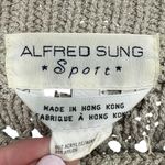 Alfred Sung Sport Vintage Cable Knit Fisherman Crew Neck Sweater Size Small Photo 2