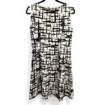 Evan Picone Black Label by  Black & White Pleated Fit & Flare Dress Size 8 Photo 1