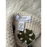 Lord &Taylor Handcrafted Crochet Bucket Hat with Floral Design Green Photo 3