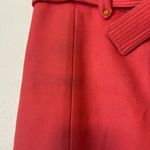J.Crew  Women’s  Coral Pink 100% Wool Lined Pencil Skirt with Belt Size 8 Photo 6