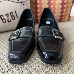 Vintage Casual Corner Women’s Classic Black Heel Pumps with Silver Buckle 8M Size 8 Photo 5