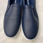 Faux Crocodile Navy Slip On Sneakers Blue Size 9 Photo 1