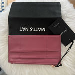 Matt & Nat‎ Loom Vegan Leather Wallet, Clutch. Zip Top, Purple/Pink, Mauve NWT Purple Photo 11