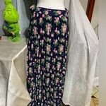 LuLaRoe  Deanne Navy Pink Floral Maxi Wrap Skirt Photo 0