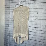 Eddie Bauer  Cream Knit Cardigan Vest Women’s S Open-Front Sleeveless Minimalist Photo 8