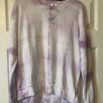 Sundry  Purple/White Tye Dye‎ French Terry Sweatshirt Size 0/XS Photo 0
