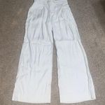 CAbi Traipse Trousers High Waist Pleated Wide Leg Relaxed Linen Pant Biscotti 2 Photo 1
