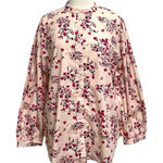 NWT J Crew Floral Puff Sleeve Button Up Shirt Classic Fit Preppy Pink size 20 Photo 0