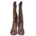 Liberty Black Boots Womens 9 Brown Leather Tall Knee High Riding Moto Biker Zip Photo 1