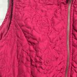 Christopher & Banks  Quilted Mock Neck - Fuchsia/Pink Paisley - Size Petite Large Photo 2