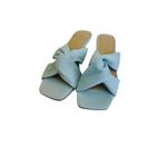 Splendid  Women's Hannah Kitten Heel Sandals Light Denim Blue Fabric‎ 8.5 M NWB Photo 1
