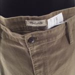 Madewell  Emmett olive green wide leg crop pants Photo 12