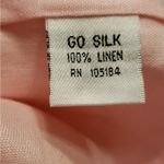 Go Silk Pink Linen Military Top Size M Photo 5