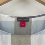 Vince Camuto Tank Blouse Madras Plaid Pastel Ruffle Sleeve Casual Size Small Photo 4