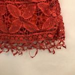 Urban Outfitters  TIKIRANI Crocheted Camisole Crochet Tank Top Lace Coral Red S Photo 4