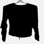 Ultra Flirt Women Junior LX Top Black Long Sleeve V Photo 9