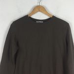 ZARA  Olive Green Mini Dress Size Medium Long Sleeve Drop Waist Shift 100% Cotton Photo 3