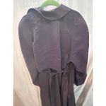 Classic Dark Plum Trench Coat with Belt Purple Size L Photo 4
