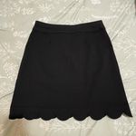 Croft & Barrow Black Scalloped Edge Pencil Skirt Skort Sz 4 Photo 7