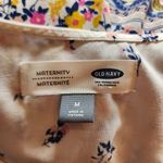 Old Navy  Cream Floral Empire Waist Sleeveless Maternity Tank Size Medium Photo 4