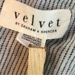 Velvet by Graham & Spencer Blue White Striped Fringe Peasant Coastal Top Size S Photo 4