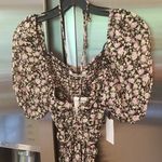 ASTR 💕💕 Floral Ruffle Cutout Midi Dress ~ Black Lilac Ditsy Medium M NWT Photo 11