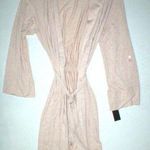 Natori NWT New Designer Short Wrap Robe Womens S Soft Sexy Belt Beige Pink Tan Photo 0