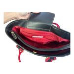 Tommy Hilfiger VTG Y2K  hand bag Black leather Red Brass Hardware Shoulder Bag Photo 9