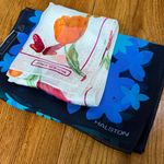 Jones New York Halston & Silk Scarf Bundle Blue Ombre Floral & Tulip Butterfly Photo 13