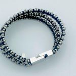 Anthropologie  Serafina Triple strand Wrap bracelet Black/silver Photo 7