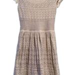 American Eagle  white mini dress small petite metallic crochet preppy trendy cute Photo 0