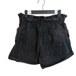 Mango MNG Black Denim Paperbag Shorts Photo 1