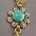 Vanessa Mooney 💕💕 Gold Turquoise Stone Necklace Photo 4