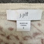 J.Jill  Women’s Ivory/Brown Butterfly Long Sleeve Knit Shirt Small Photo 3