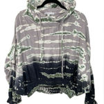 Young Fabulous and Broke Tie Dye Hoodie Sweatshirt Cropped Size S/M Purple Green Photo 0