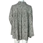 Free People  Shirt Womens Small Gray Snake Skin Print‎ Kennedy Blouse Edgy Grunge Photo 2
