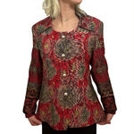 Vintage Blazer skirt set size s holiday party work Red Photo 0