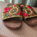 Jeffrey Campbell  Sandals Embroidered Slide Mirror Handmade Leather Lining Casual Photo 8