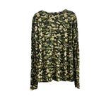 Posh Peanut Womens Camo Pajama Shirt Long Sleeve Bamboo Loungewear Size Medium Green Photo 3