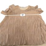 Hunter Bell RTR  Ava Pleated Short Sleeve Rose Gold Top Sz L‎ Photo 8