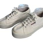Superga 2790 Platform Sneakers white canvas Traditional Classic Lace Up Womens 8 Photo 6