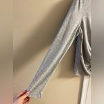 Drew  Anthropologie grey crewneck tie front top Large Photo 4