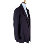 ALLSAINTS  Aleida Black Open Front Longline Blazer‎ Jacket 6 Maroon Women’s Photo 3